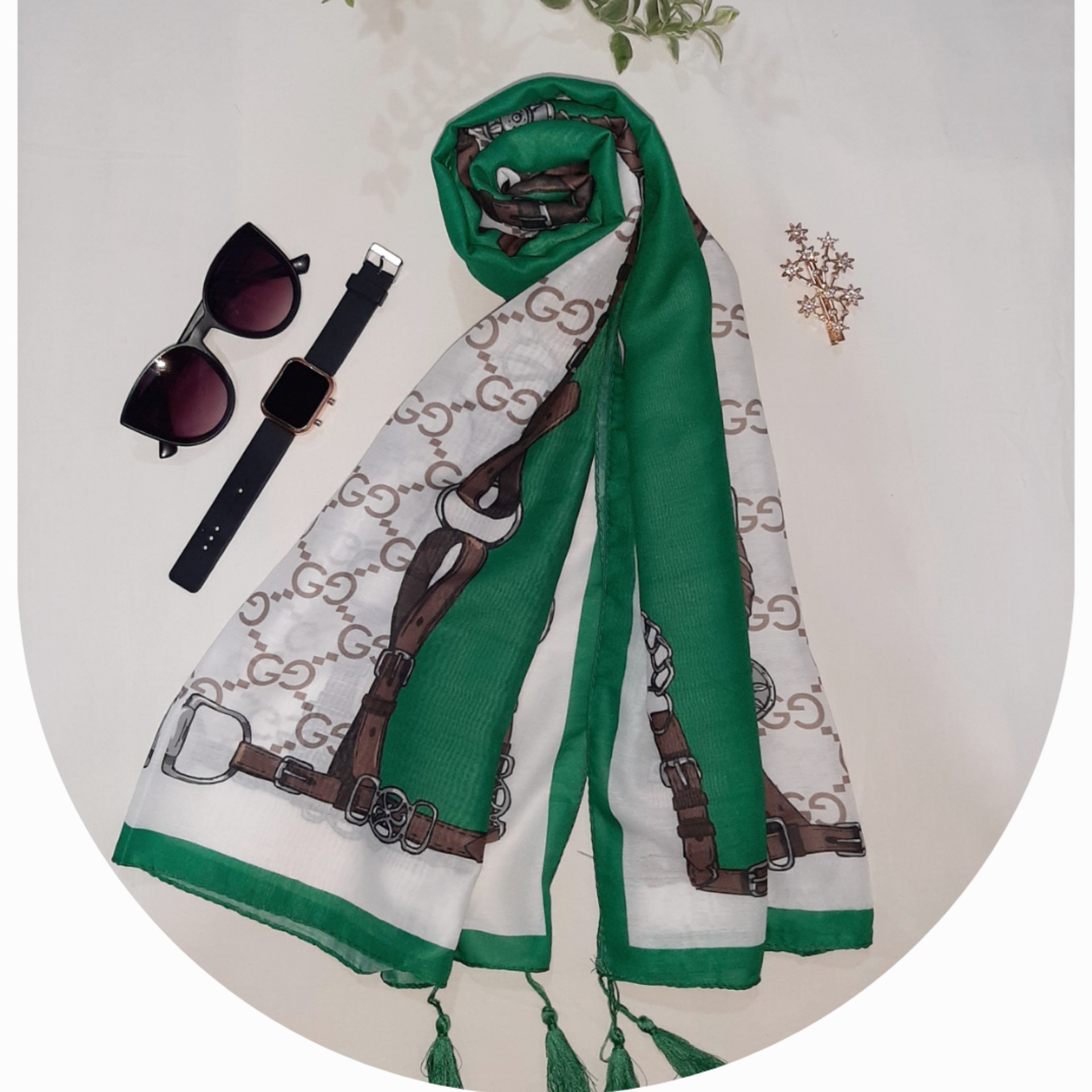 شال نخی سبز