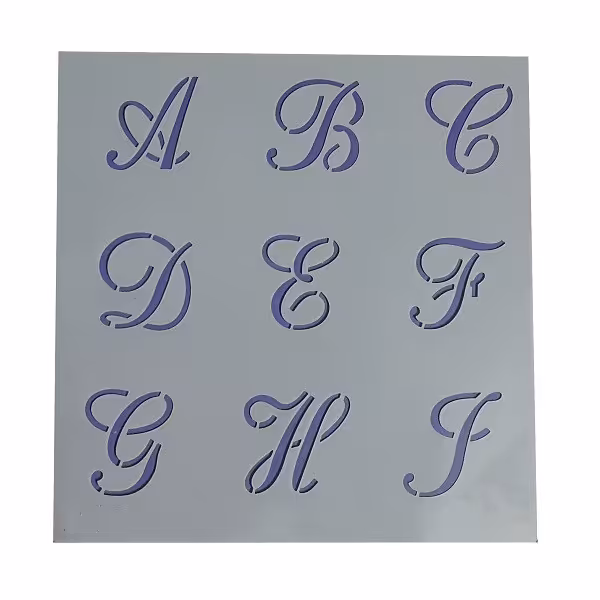 ابزار تزیین کیک به گز مدل استنسیل کوکی طرح الفبای لاتین