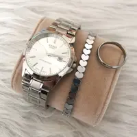  ساعت کاسیو  
 بند استیل نقره ای
 صفحه مشکی
 