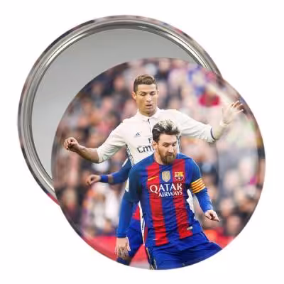 آینه جیبی خندالو مدل کریستیانو رونالدو و لیونل مسی کد 14007