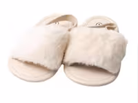 پاپوش مدل صندل خز پولیشی کرم رنگ