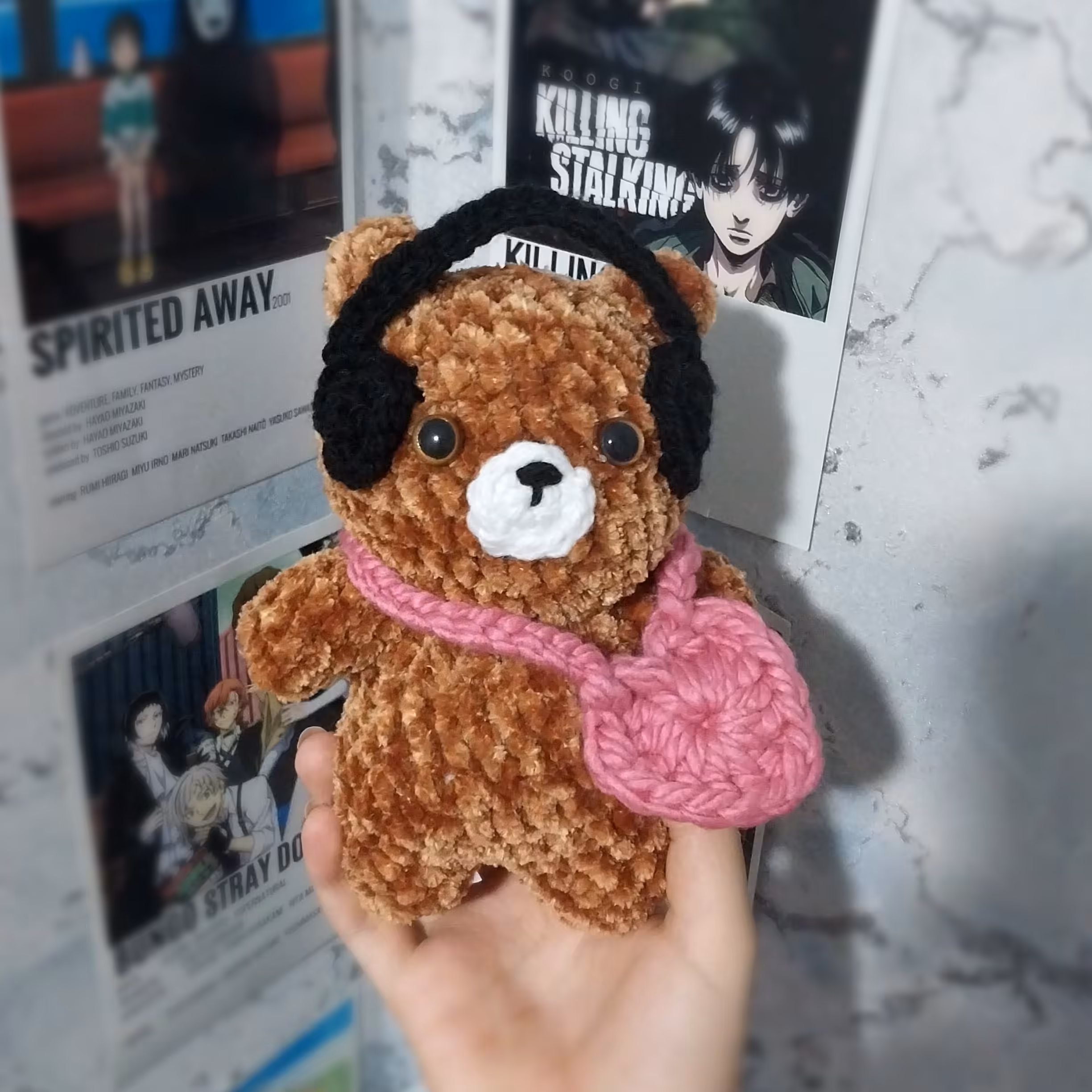 عروسک دستبافت خرس مخمل