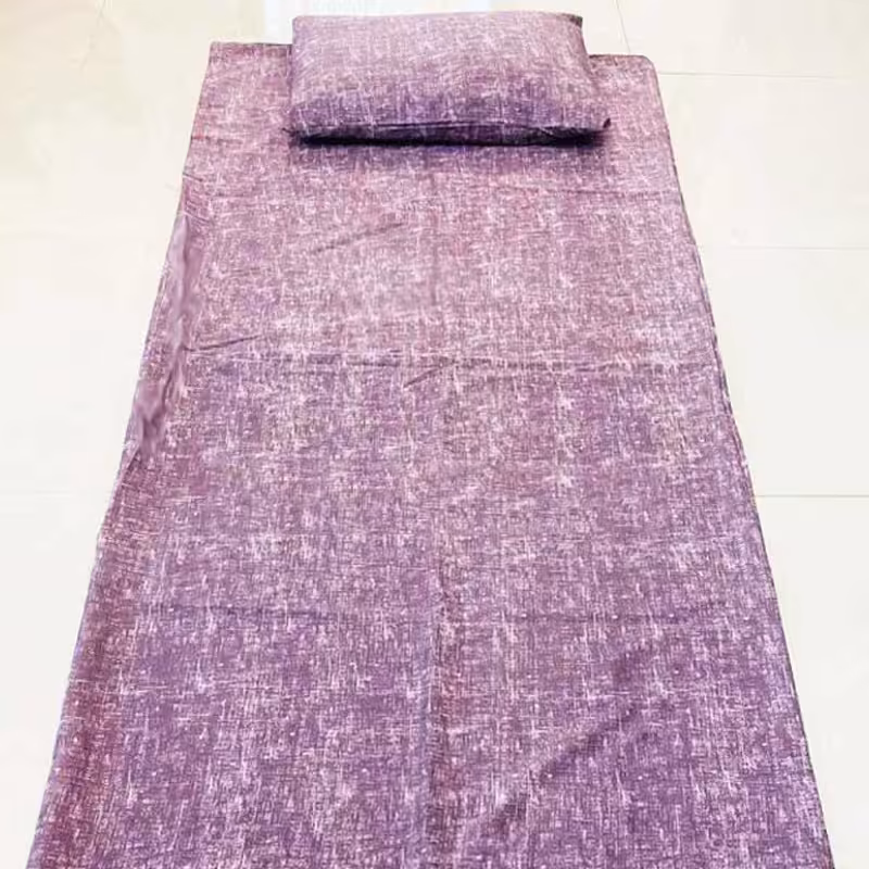 خرید کاور زیپ دار تشک مهمان 2 تیکه طرح پتینه(رنگ  یاسی)