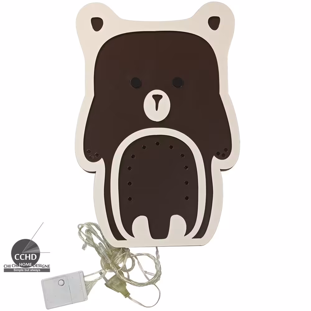چراغ خواب دیواری اتاق کودک و نوزاد طرح خرس