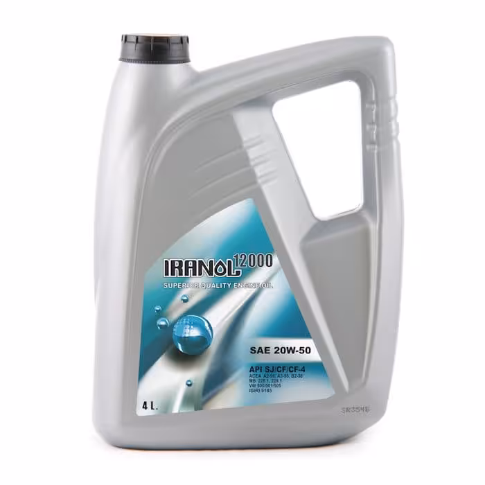 روغن موتور ایرانول 12000 حجم4 لیتری پلاستیکی(تضمین اصالت)