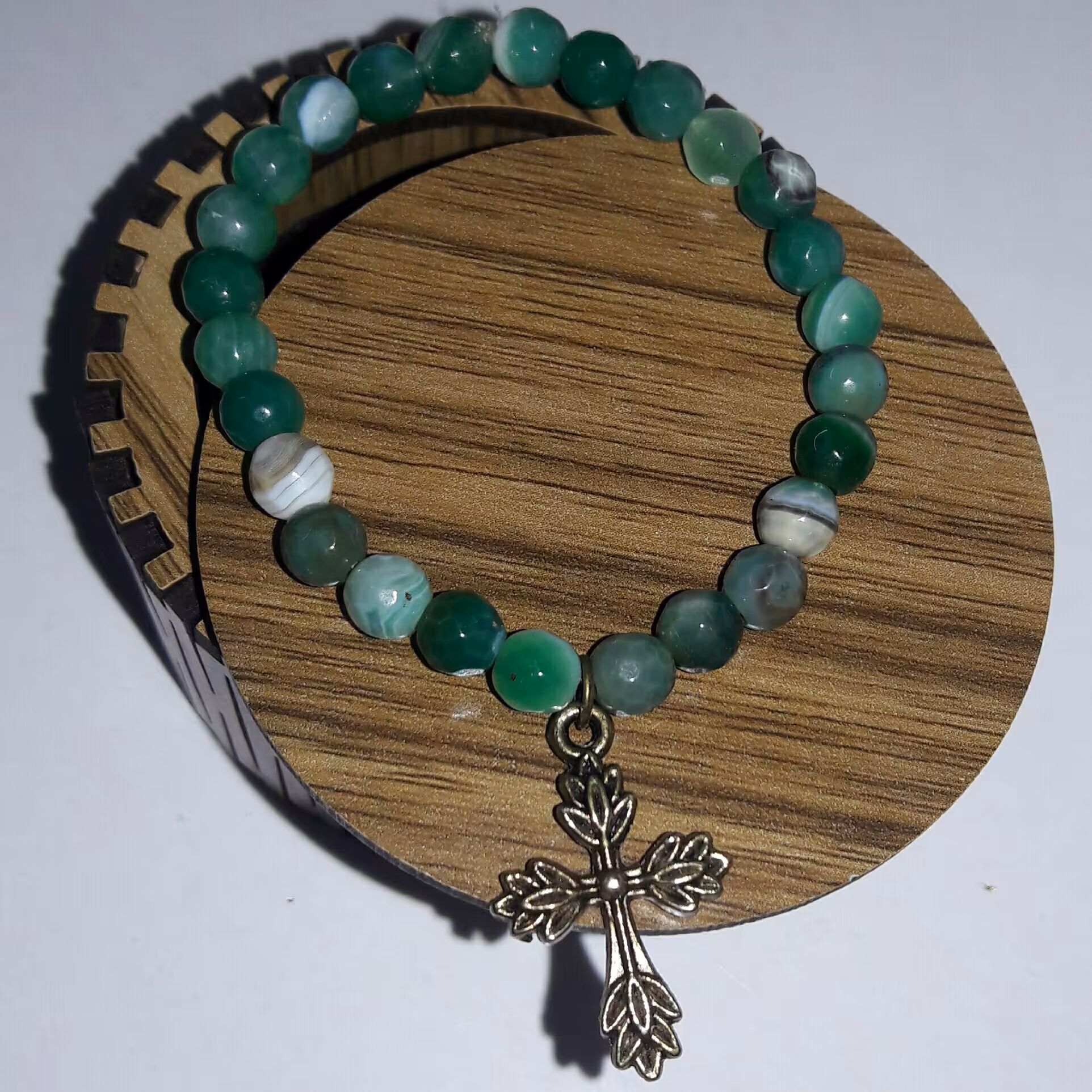 دستبند عقیق تراشخورده 