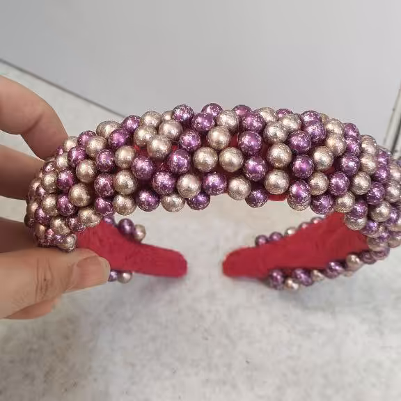 تل دو رنگ  بنفش و طلایی زیبا وخاص