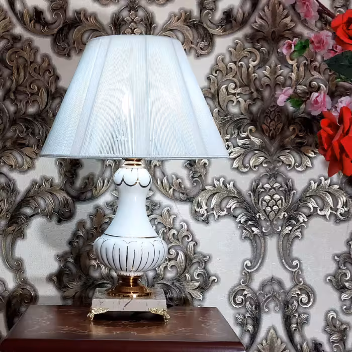 آباژور دیزاین مدل ورساچ رنگ سفید پایه سنگی