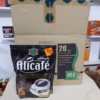 علی کافه بلک گلد اصل20بسته40ساشه ای قهوه فوری علی کافه ارسال با کارتن مادر