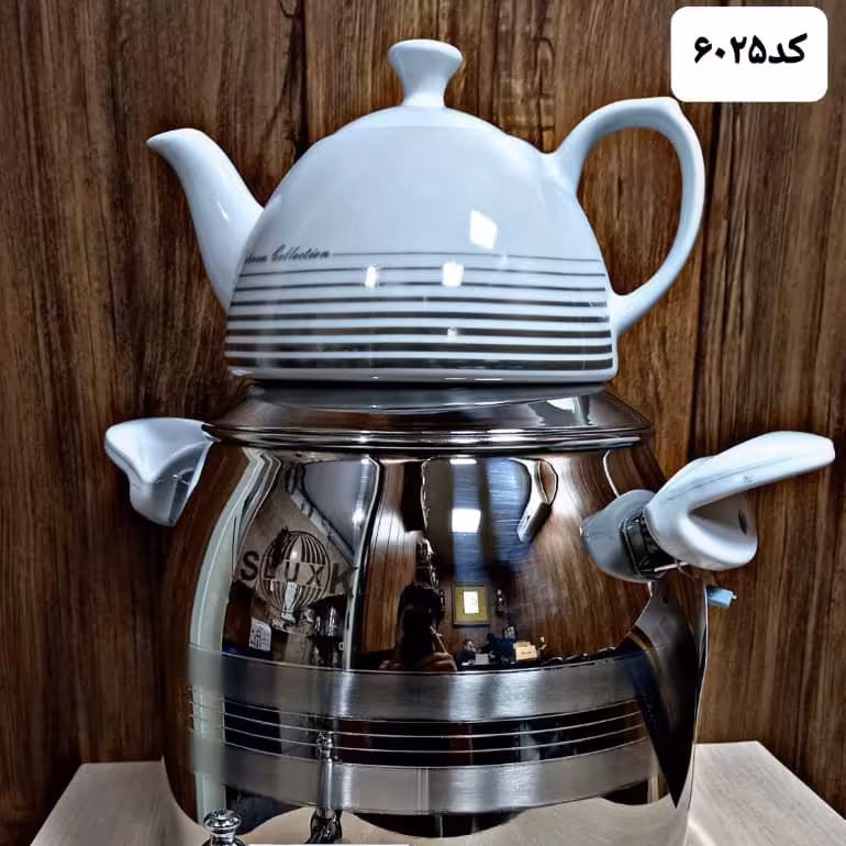 کتری قوری اسلوکس شیردار کد 6025 گنجایش 6 لیتر 