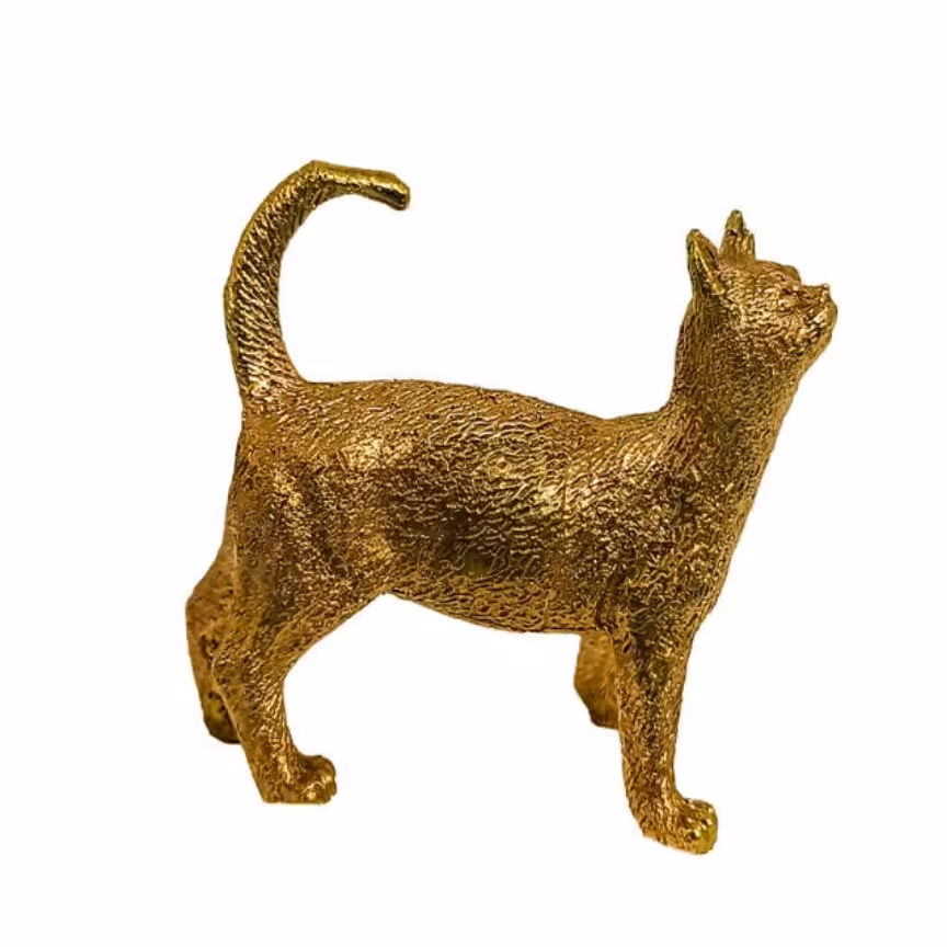 مجسمه گربه برنجی طرح گربه تویگر مدل RP1008
