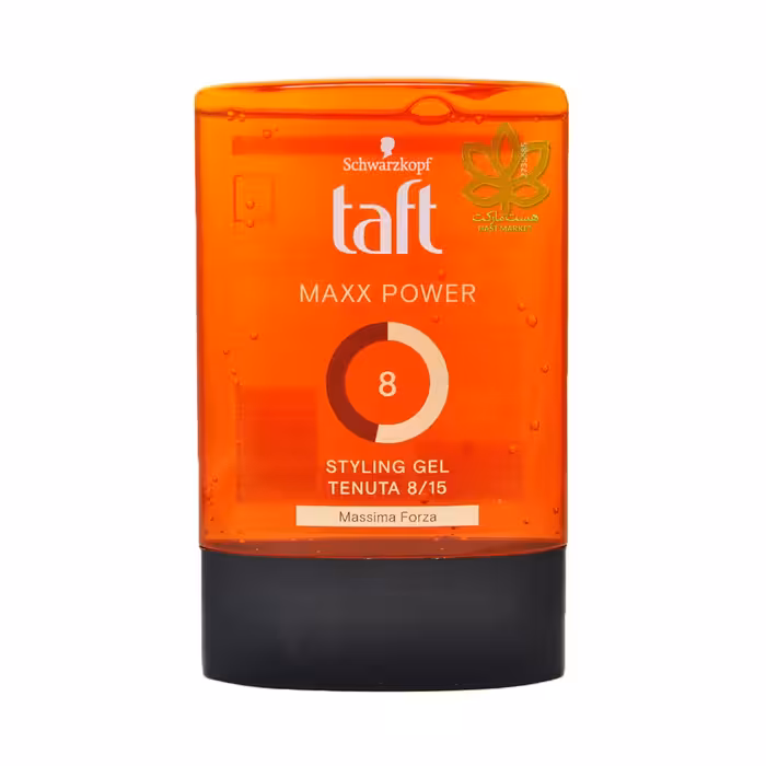 ژل موی قوی ( شماره 8 ) 300 میل مکس پاور استایلینگ تافت شوارزکف - taft