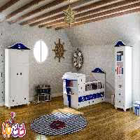 سرویس خواب دو منظوره نوزاد-نوجوان مدل ملوان