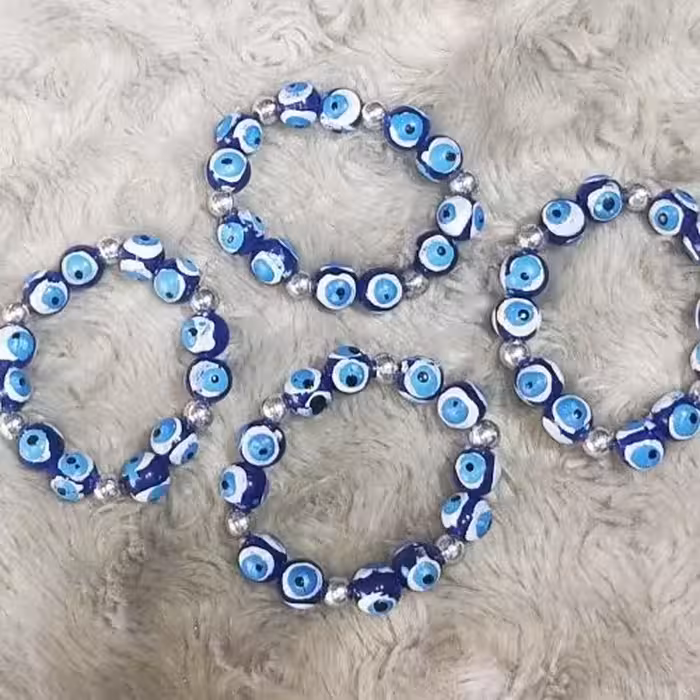 دستبند تمام چشم نظر مدل کشی