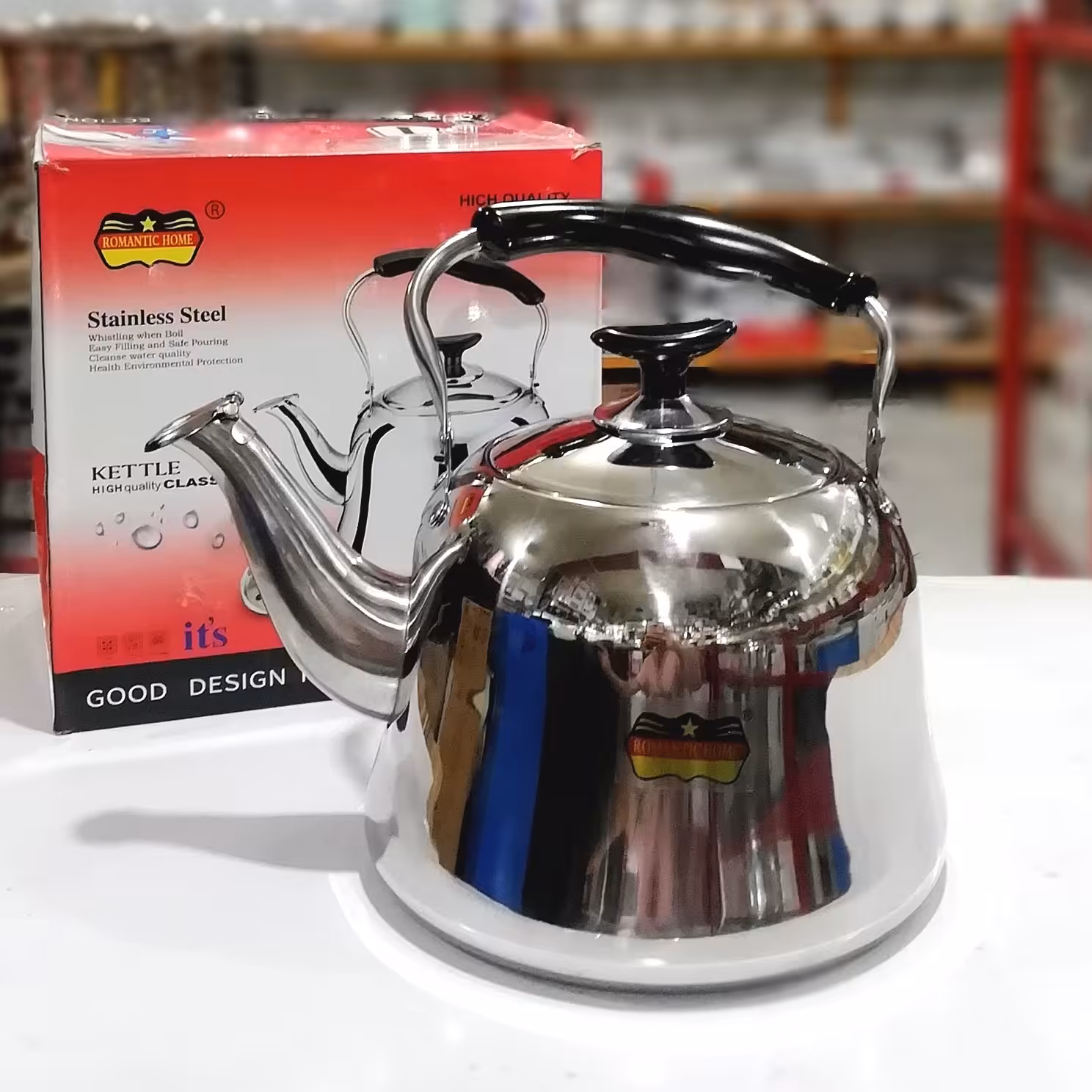 کتری استیل 4 لیتری رمانتیک 