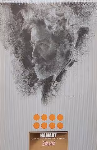 دفتر طراحی اسکچ A3 (کد059)،(سیمی)