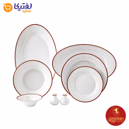 سرویس سپینود ارغوانی چینی زرین شهرزاد 6 نفره 35 پارچه