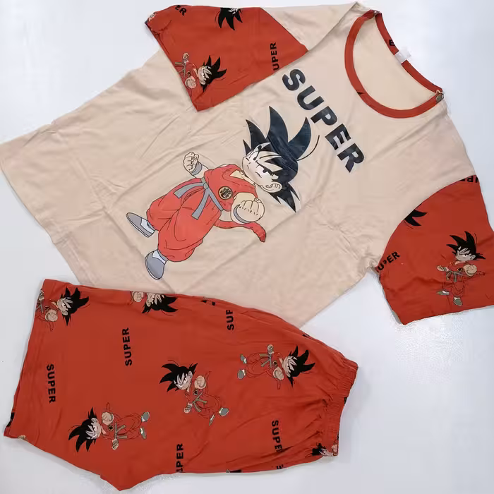 ست بلوز و شلوارک خانگی  سایز بزرگ وارداتی 