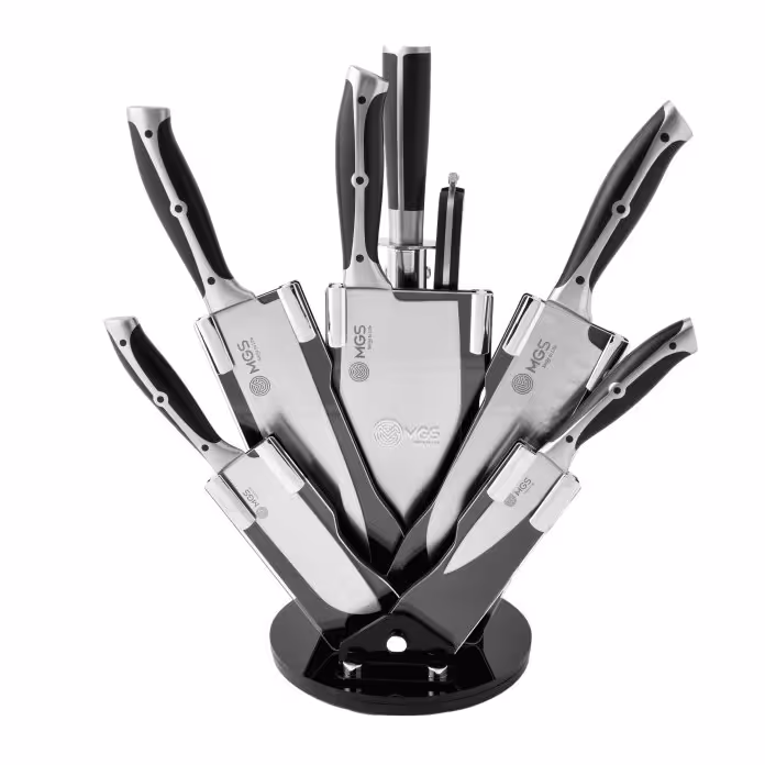 سرویس چاقو آشپزخانه 9 پارچه ام جی اس مدل KS-8015s