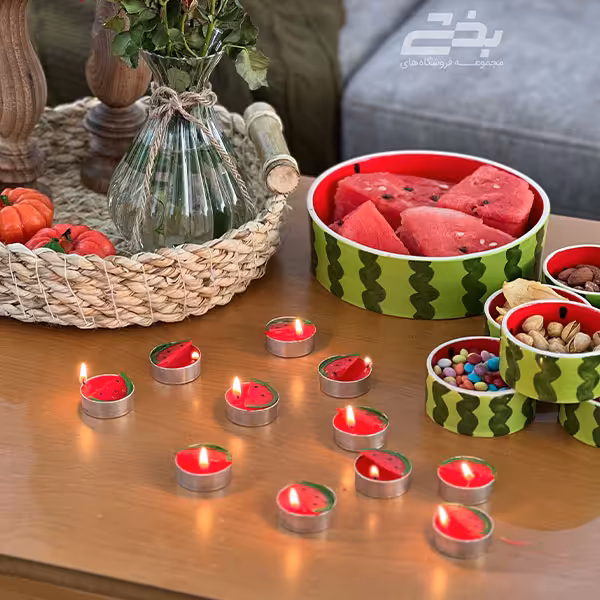 شمع وارمر هندوانه هلالی 25 عددی