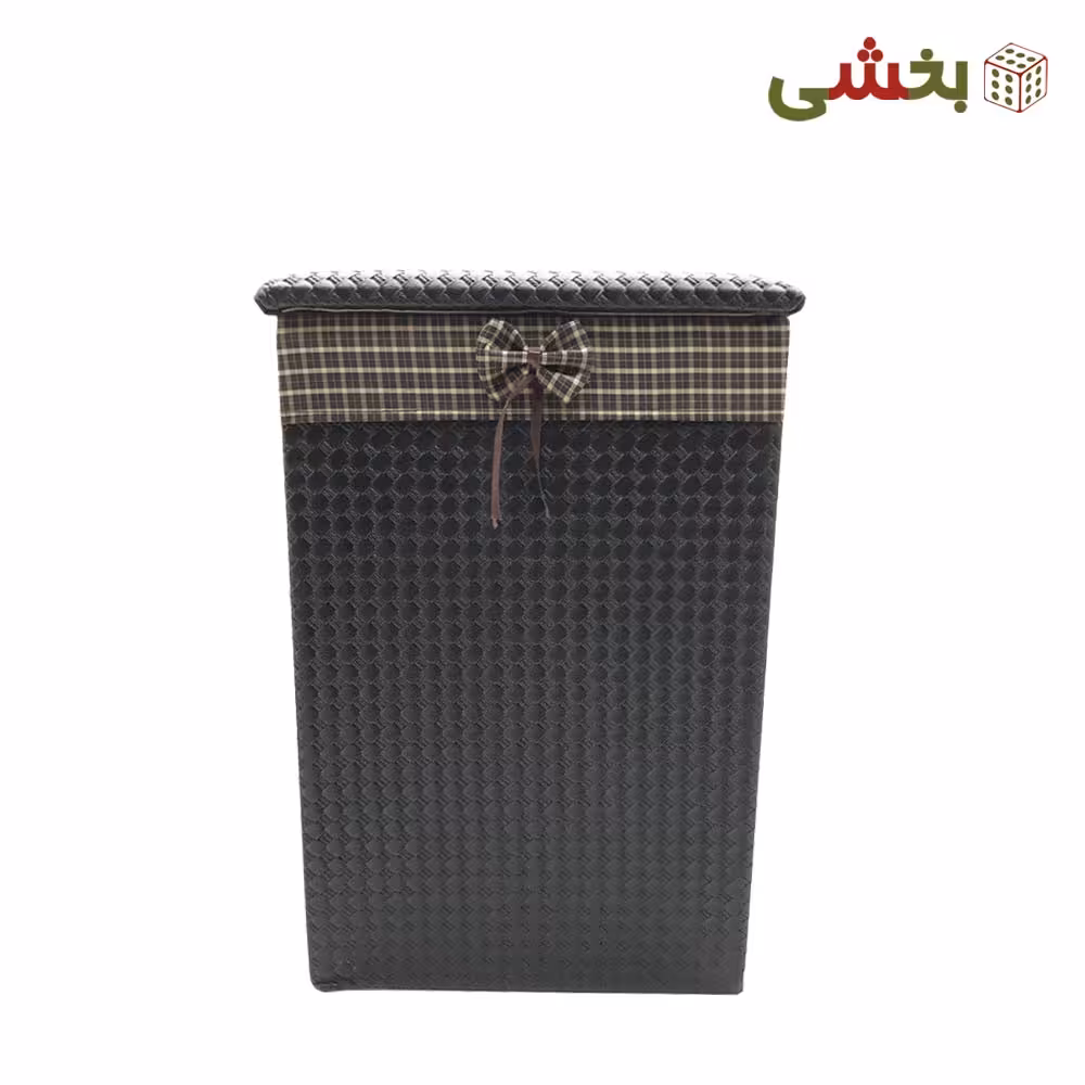 باکس لباس (جعبه ارگانایزر) طرح چرم قهوه ای تیره