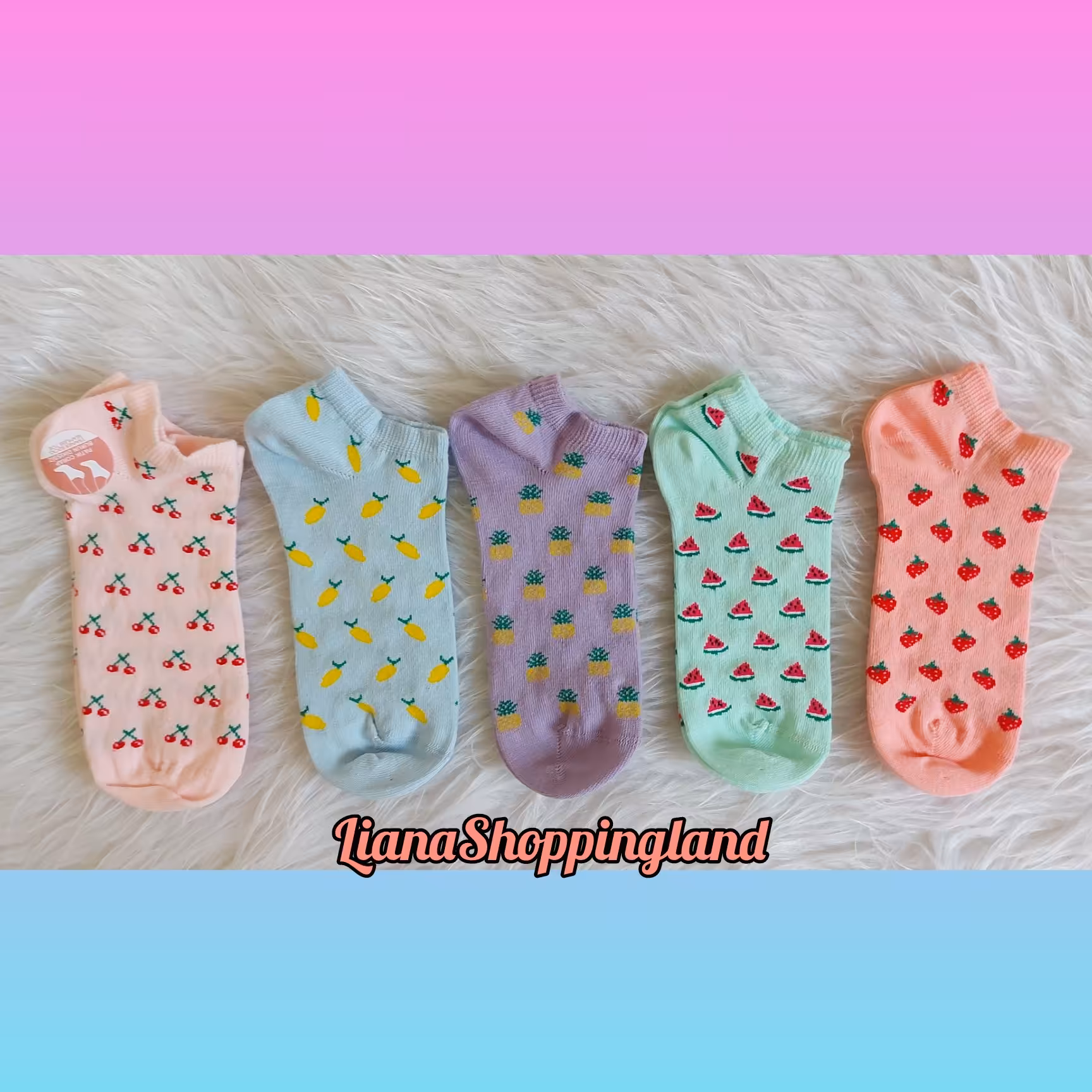 جوراب نخی تُرک طرح میوه ای