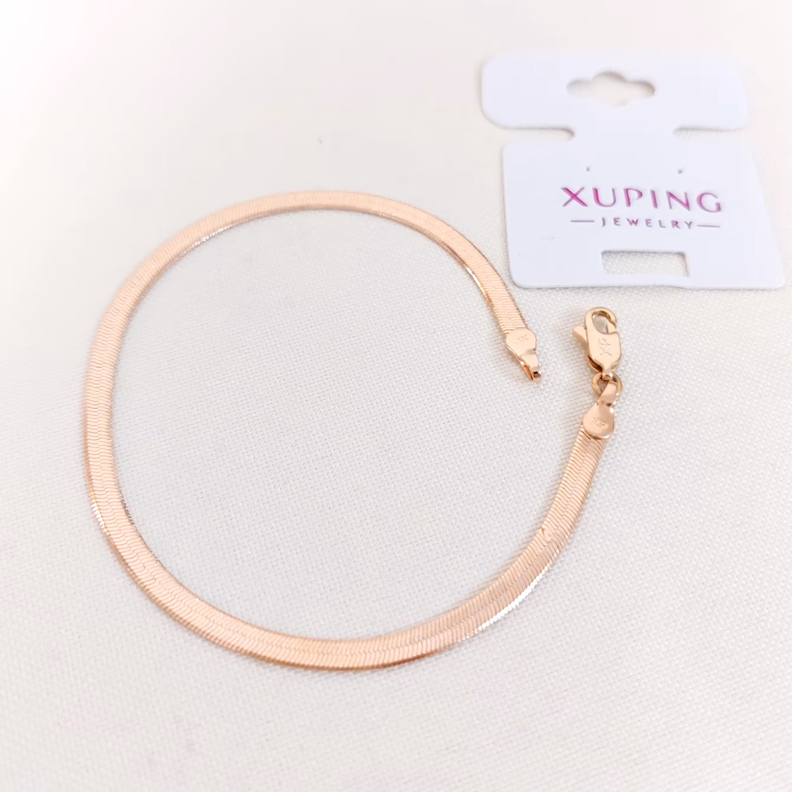 دستبند ژوپینگ هرینگبون (ماری) با آبکاری طلا و رنگ ثابت و ضد حساسیت 