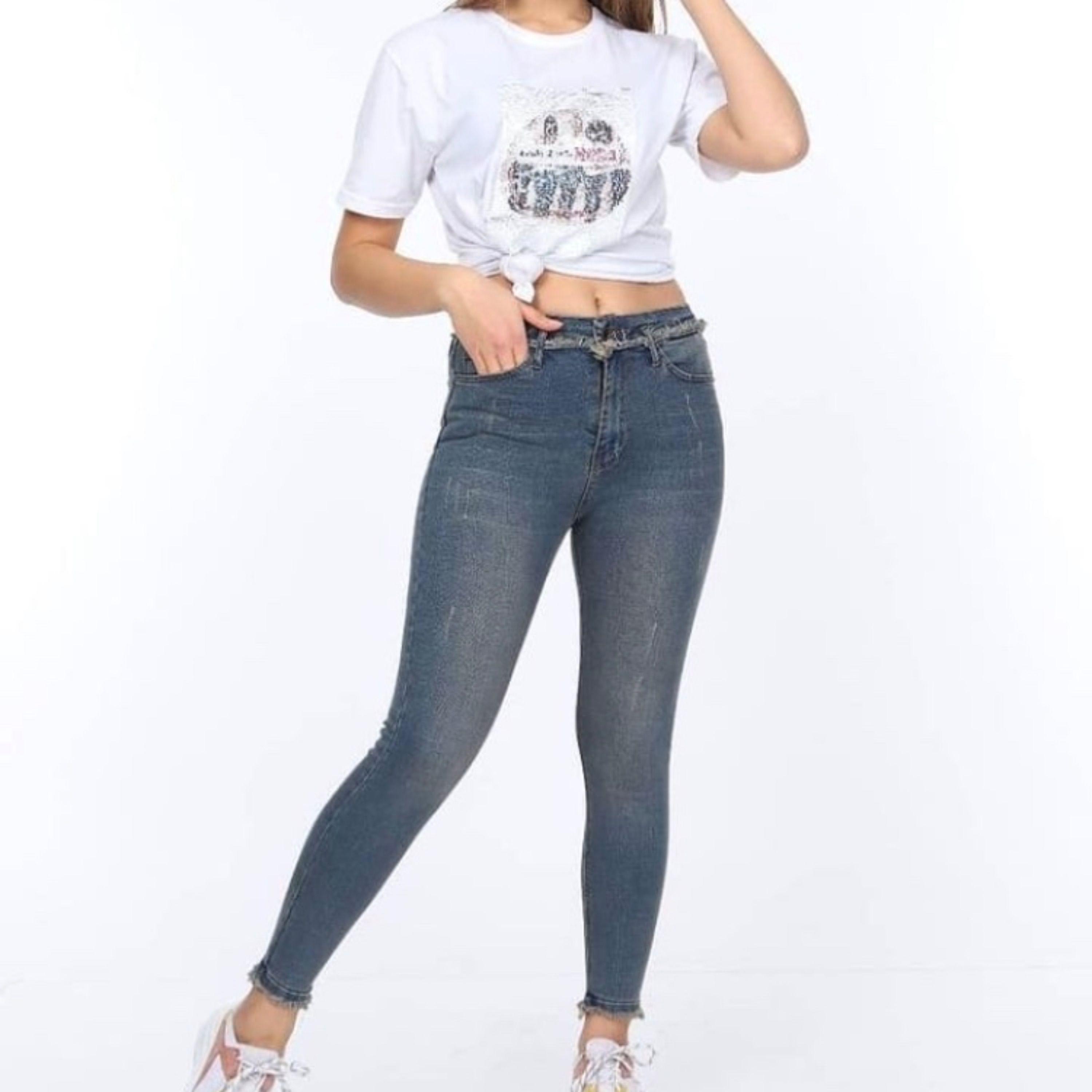 شلوار جین ترک برند lady dark moda فول کش قد 90 تا 95