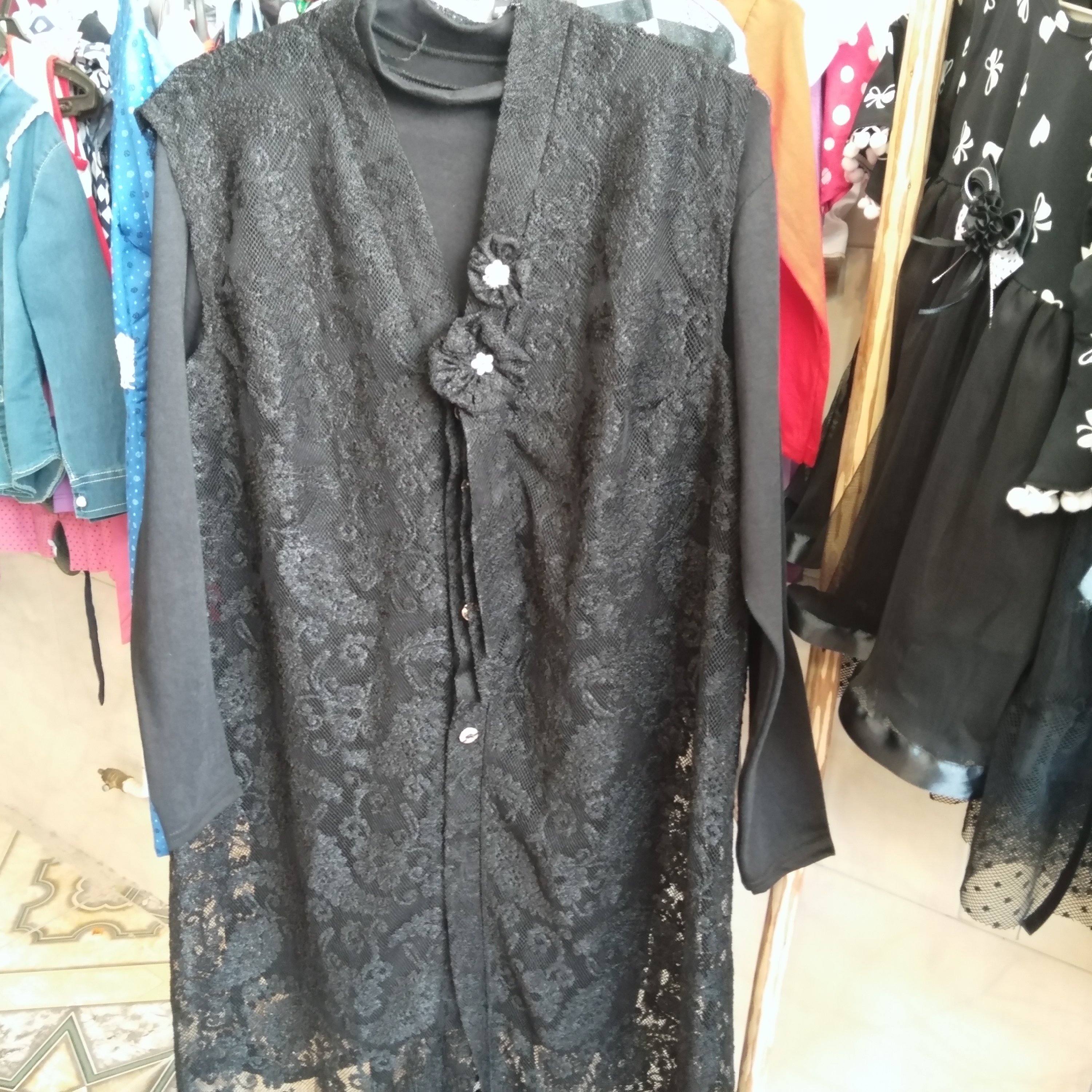 مانتو دو تیکه رویی گیپور