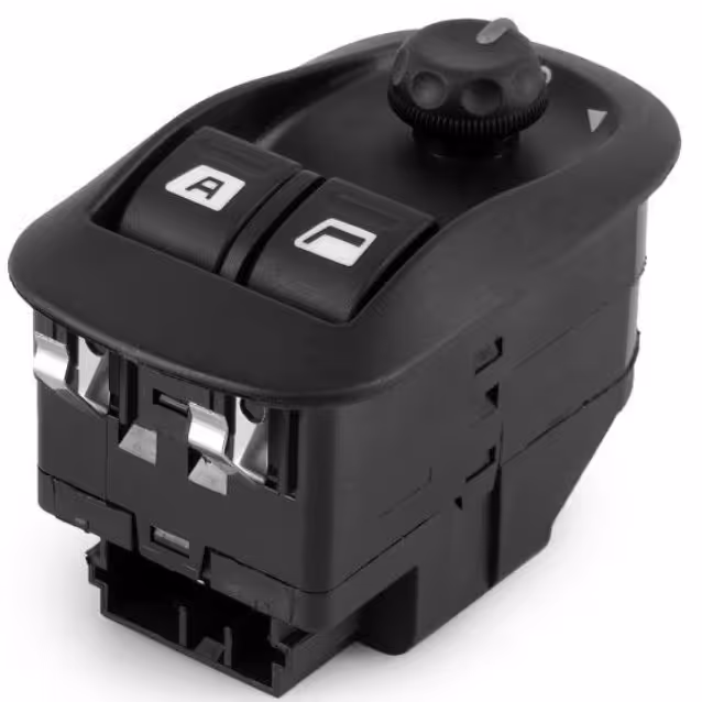 کلید شیشه بالا بر   206  تیپ 5 و 6 همراه با ولوم  تنظیم آیینه