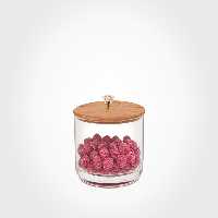 ظرف شکلات یک طبقه با درب چوبی لیمون کد 2178