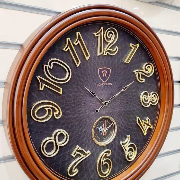 ساعت رومانسون  105   سایز 70سانت شماره آبکاری  رنگ طوسی سفید قهوه ای ارسال باتیپاکس هزینه بامشتری درب منزل