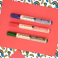 ماژیک وایت برد پرشیا ارزانی باران تحریر بسته 8 عددی