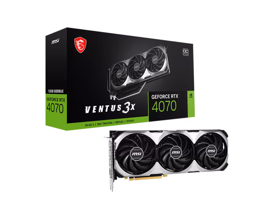 کارت گرافیک  ام اس آی مدل GeForce RTX™ 4070 VENTUS 3X 12G OC با حافظه 12 گیگابایت