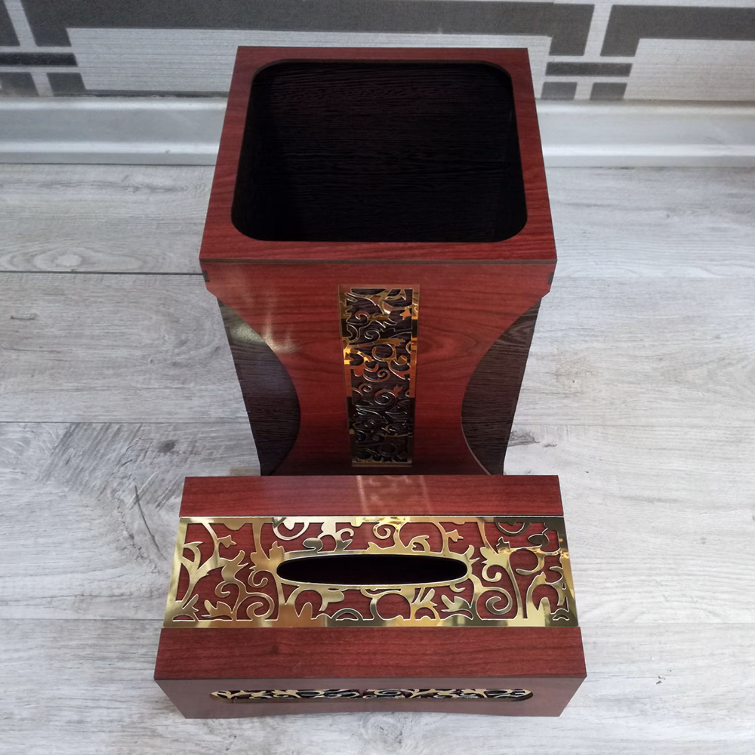 ست جعبه دستمال و سطل کد 2127-11