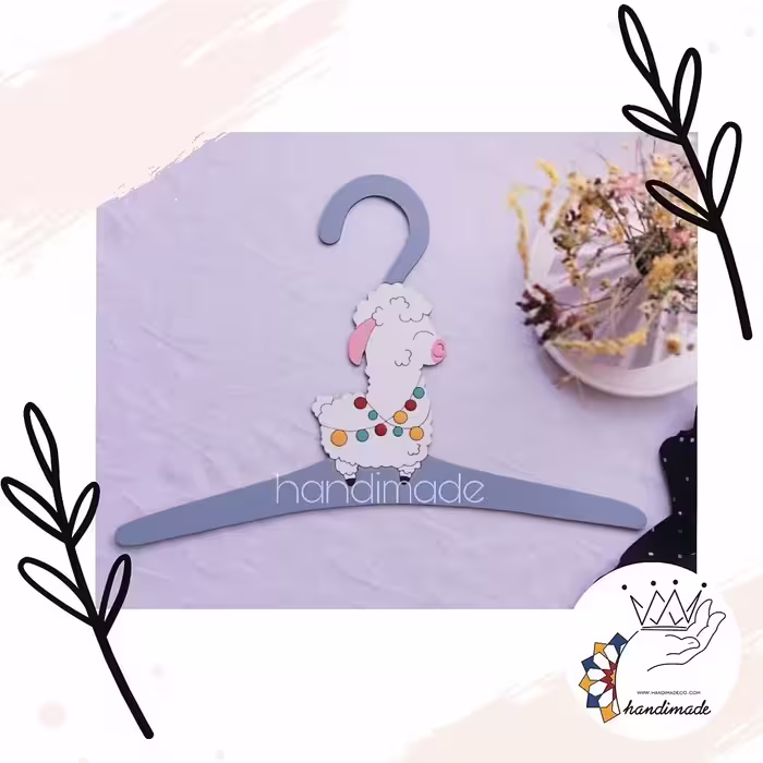 چوب لباسی کودک طرح لاما بامزه،طول 25 سانت