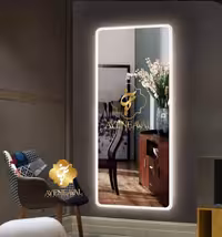 آينه قدي مدل سالوا مستطيل لبه گرد 180*80 سانتیمتر ریموت دار - آینه اول