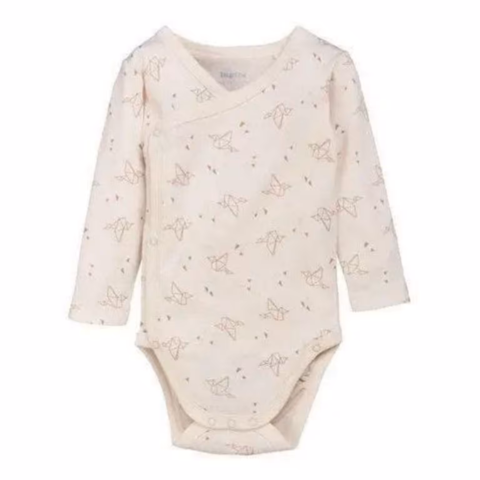 بادی عبایی لوپیلو 2تا6 ماه زیردکمه آستین بلند جلو دولایه برند لوپیلو نخ پنبه ضدحساسیت 