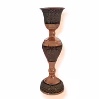 شمعدان خاتم کاری سایز بزرگ ارتفاع 22 سانت خاتم اعلا