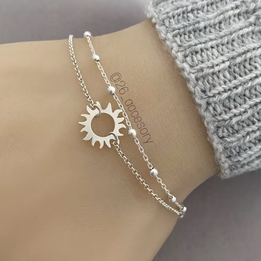 دستبند دوردیفه خورشید
جنس استیل
تماما رنگ ثابت
قیمت با تخفیف59