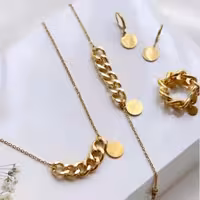 ست ترکیبی کارتیر و زنجیر به همراه آویز سکه 