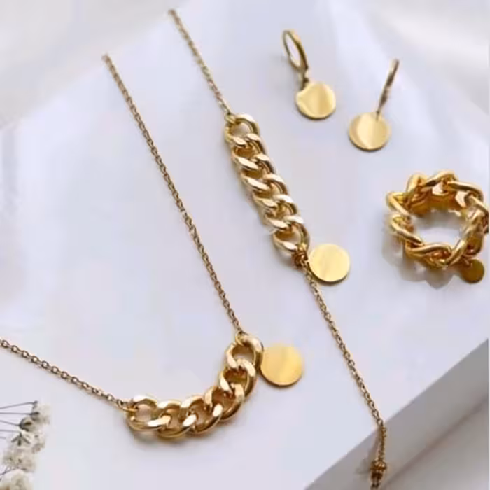 ست ترکیبی کارتیر و زنجیر به همراه آویز سکه 