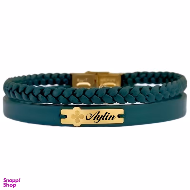 دستبند طلا 18 عیار زنانه لیردا مدل اسم آیلین