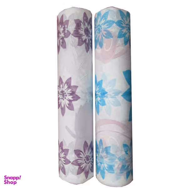 سفره یکبار مصرف طرح گل دار رول 50 متری مجموعه 2 عددی