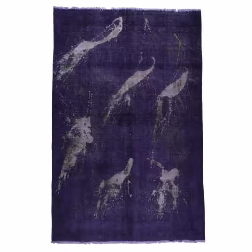 فرش دستبافت رنگ شده چهار متری مدل وینتج کد 140598