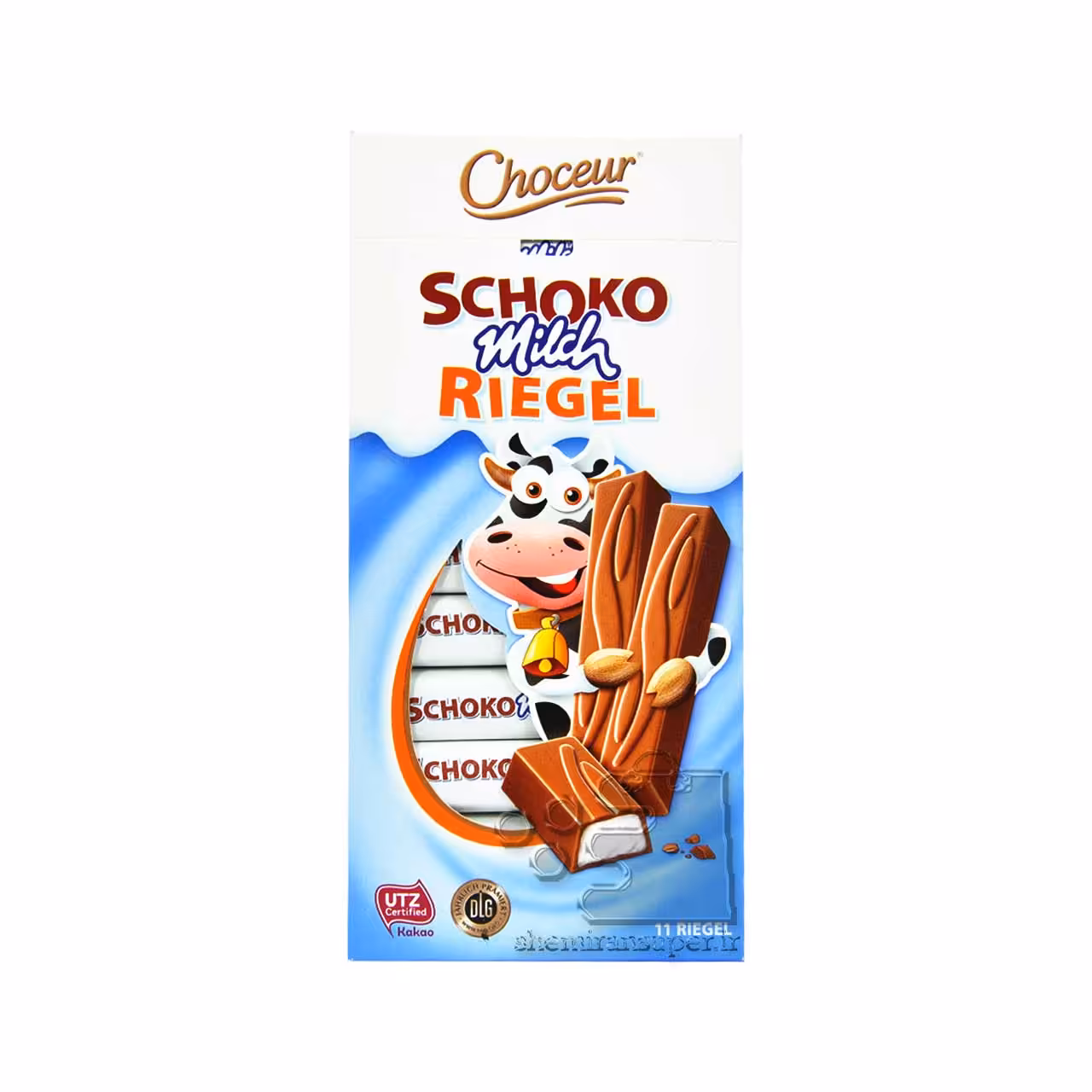 شکلات مغزدار شیری 200 گرم شوکور - choceur