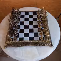 شطرنج رومیزی برنز  انتیک 