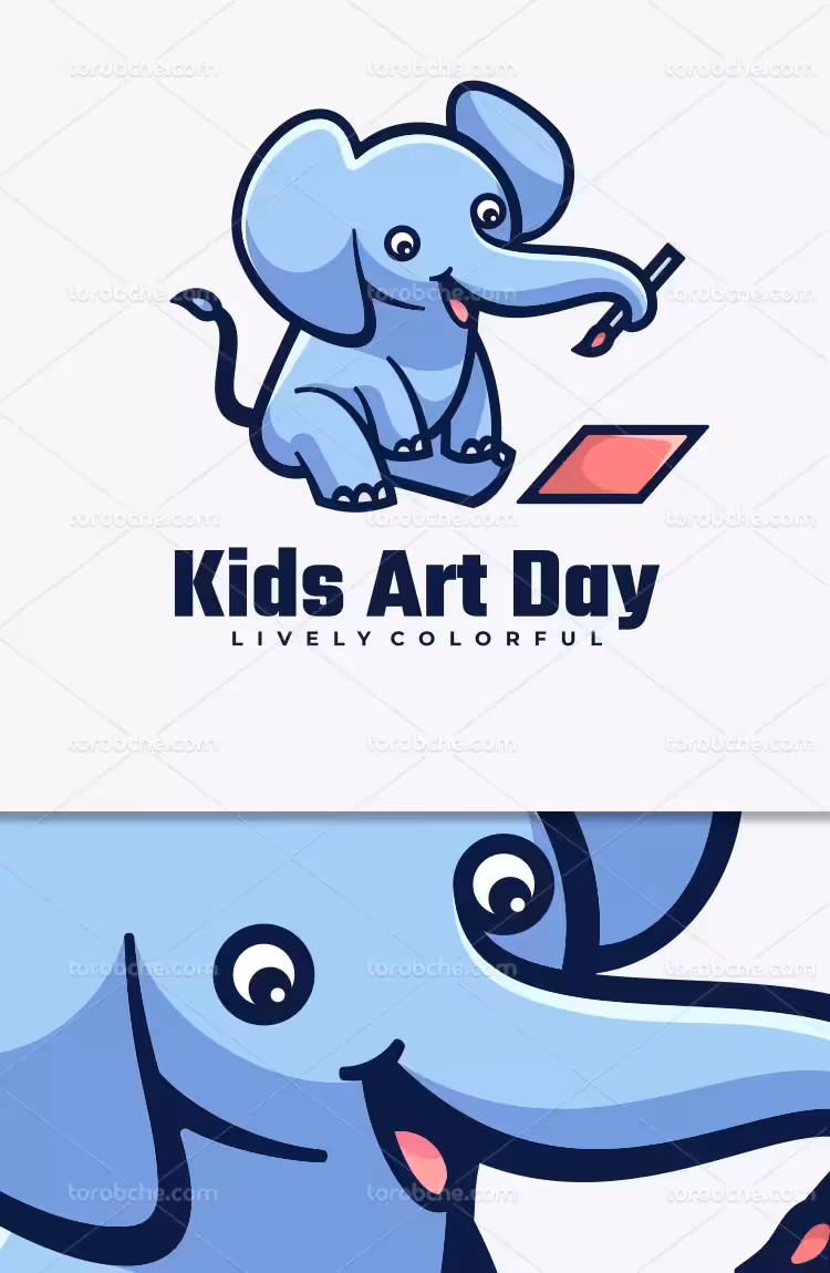 وکتور کاراکتر فیل با نمک | گرافیک با طعم تربچه