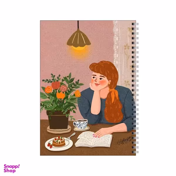 دفتر مشق 50 برگ بامبیلیپ طرح دختر و اتاق دنج کد 9278437