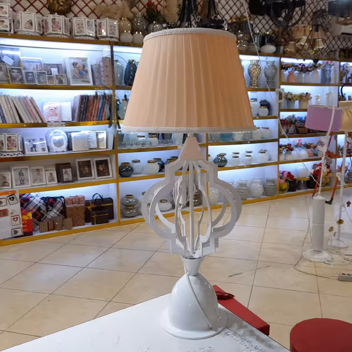 آباژور پایه فلزی طرح شمشیری (پایه سفید)